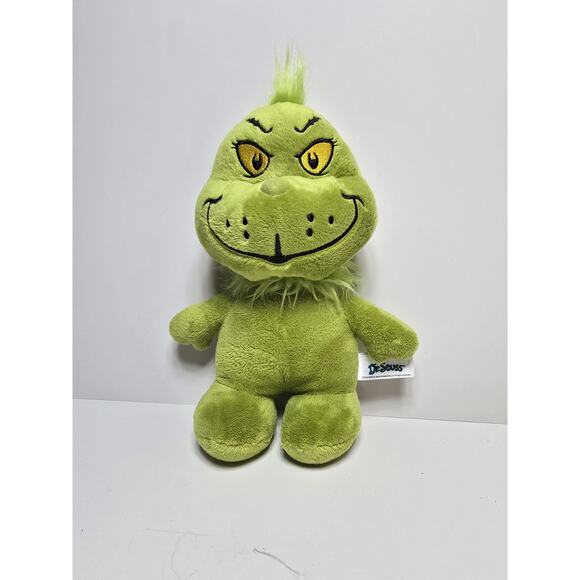 Dr. Seuss Green Fur Baby Grinch Plush 9" Aurora 2020 Embroidered Eyes - Picture 1 of 6